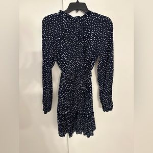 Navy Polka Dot Dress